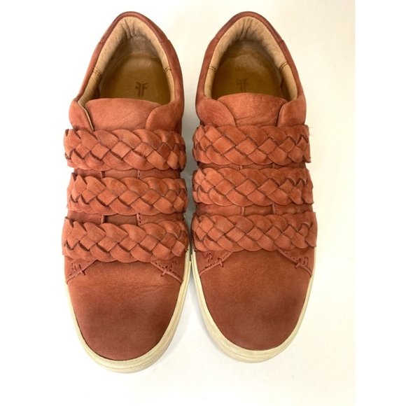 Frye Ivy Braided Low-Top Genuine Leather Sneakers size 7.5 - Picture 4 of 13